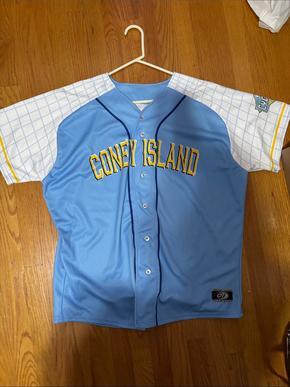 Coney Island Light Blue Baseball Jersey - Men